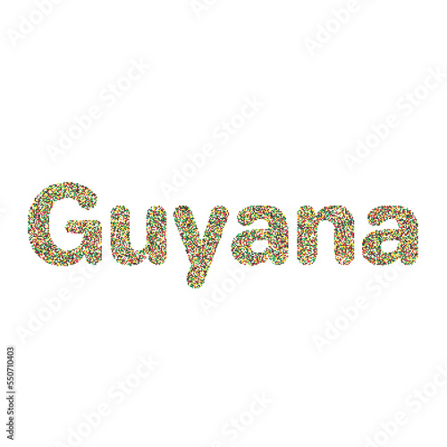 Guyana Silhouette Pixelated pattern map illustration