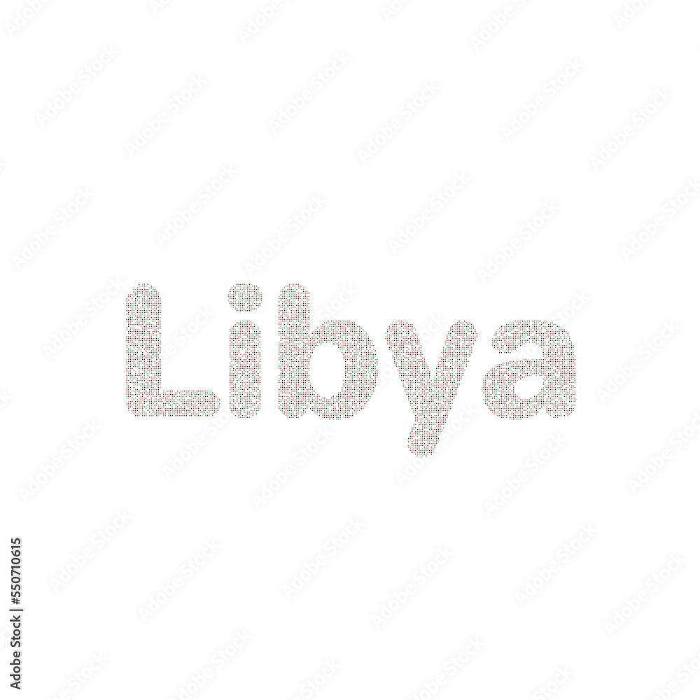 Libya Silhouette Pixelated pattern map illustration Libya Silhouette Pixelated pattern map illustration
