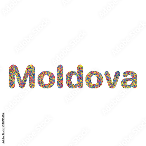 Moldova Silhouette Pixelated pattern map illustration