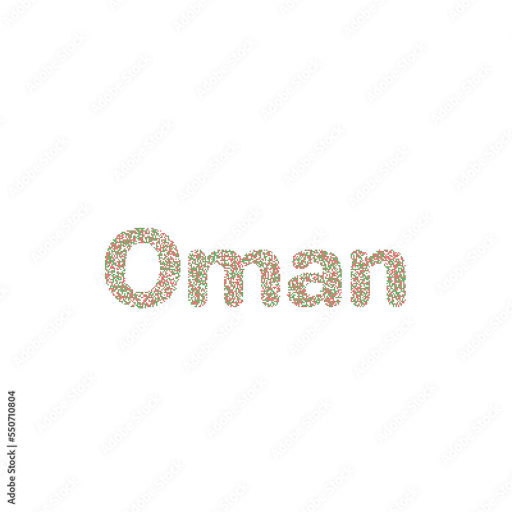 Oman Silhouette Pixelated pattern map illustration Oman Silhouette Pixelated pattern map illustration