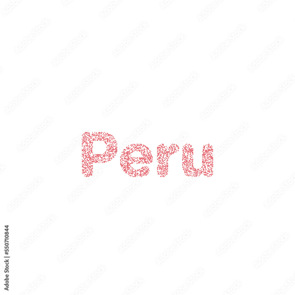 Peru Silhouette Pixelated pattern map illustration Peru Silhouette Pixelated pattern map illustration