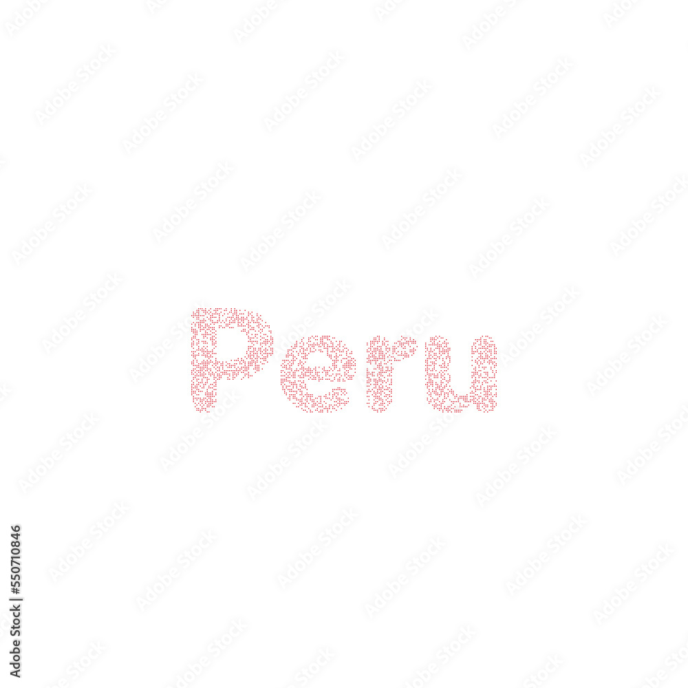 Peru Silhouette Pixelated pattern map illustration Peru Silhouette Pixelated pattern map illustration