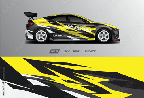 Car wrap racing stripes background vector