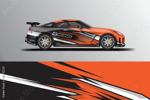 Car wrap racing stripes background vector