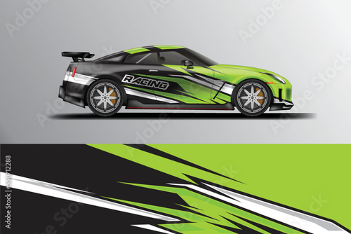 Car wrap racing stripes background vector