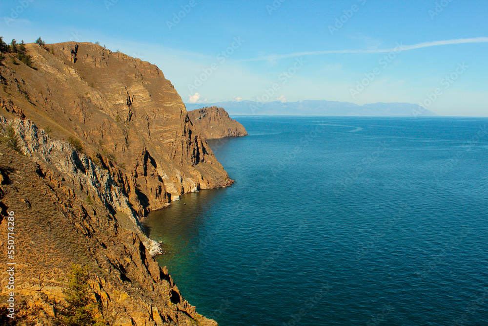 Cape Khoboy on Lake Baikal. Olkhon Island, Russia