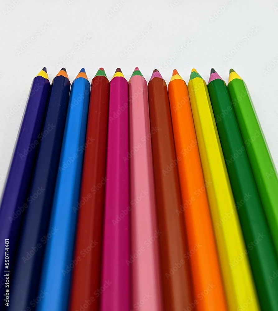 Color wooden pencils closeup Color wooden pencils closeup