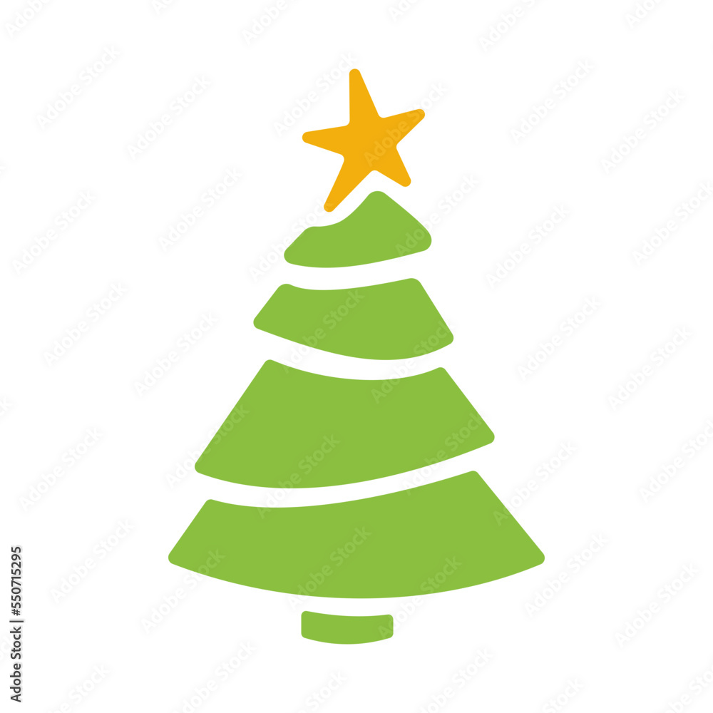 Christmas tree. Cartoon. Vector illustration Christmas tree. Cartoon. Vector illustration