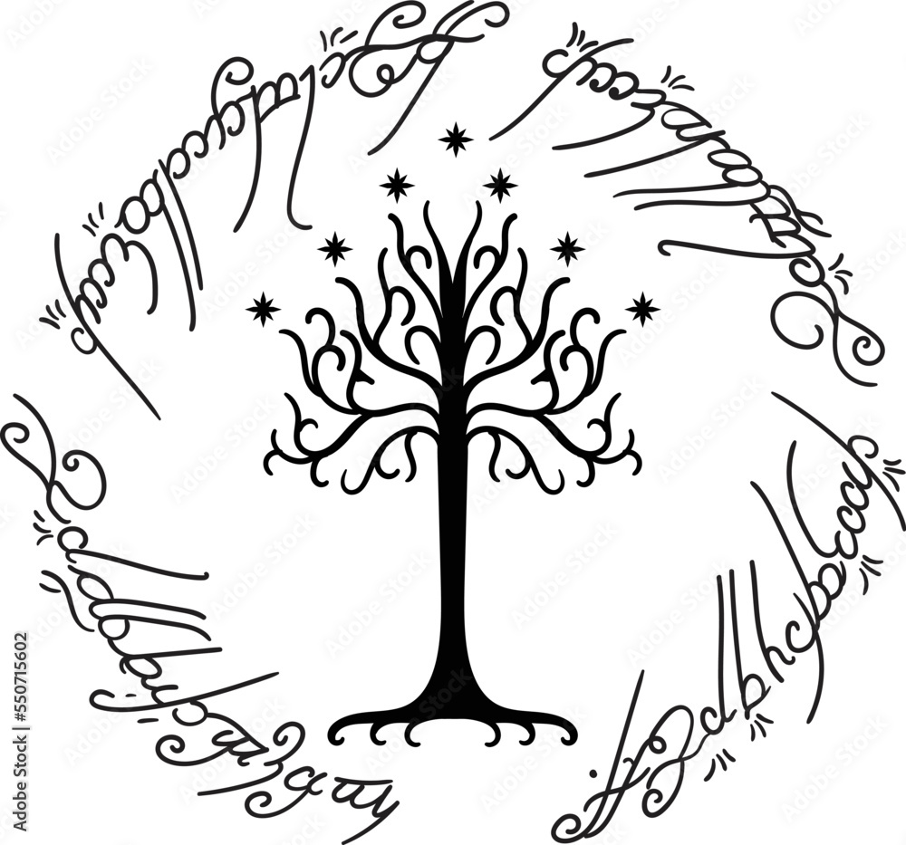 Lord of the rings - tree of gondor vector Stock Vector | Adobe Stock