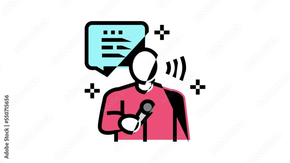 speaker of festival color icon animation speaker of festival color icon animation