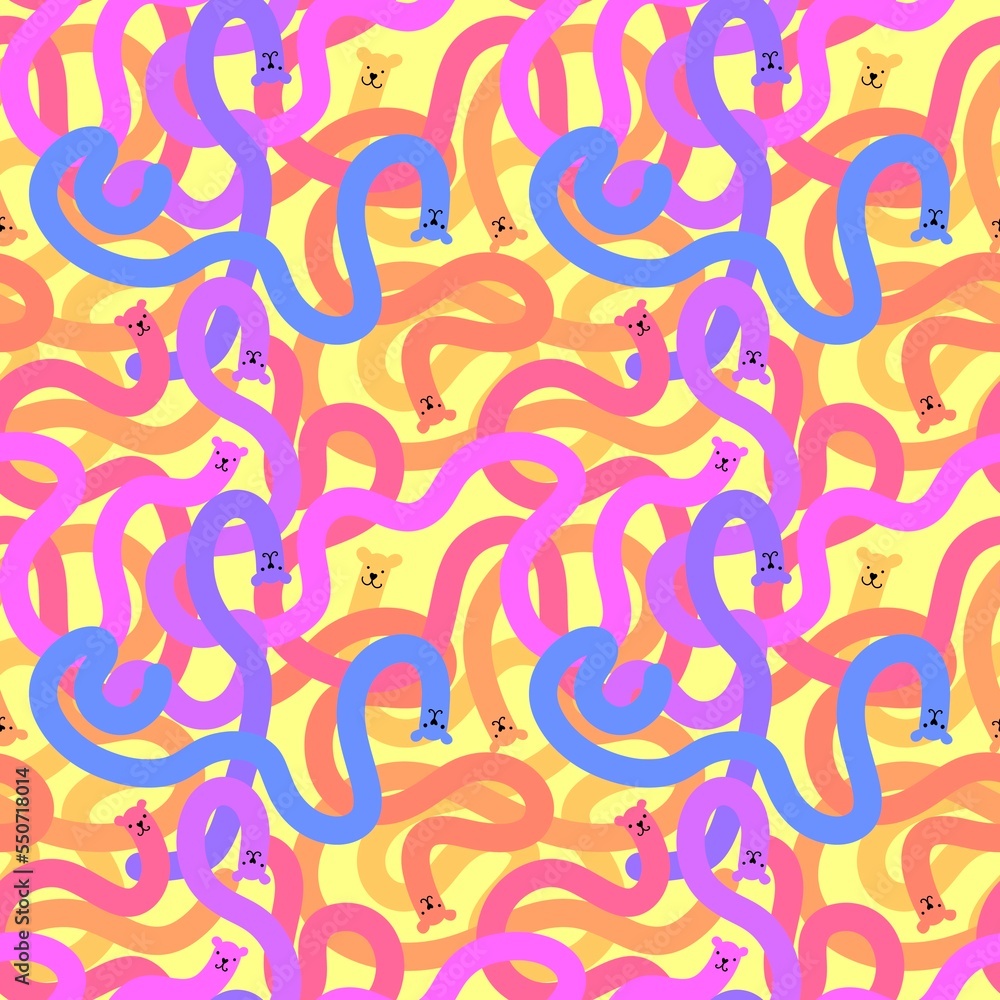 Cartoon toys animals seamless fluffy bears pattern for wrapping paper and fabrics and kids clothes print Cartoon toys animals seamless fluffy bears pattern for wrapping paper and fabrics and kids clothes print