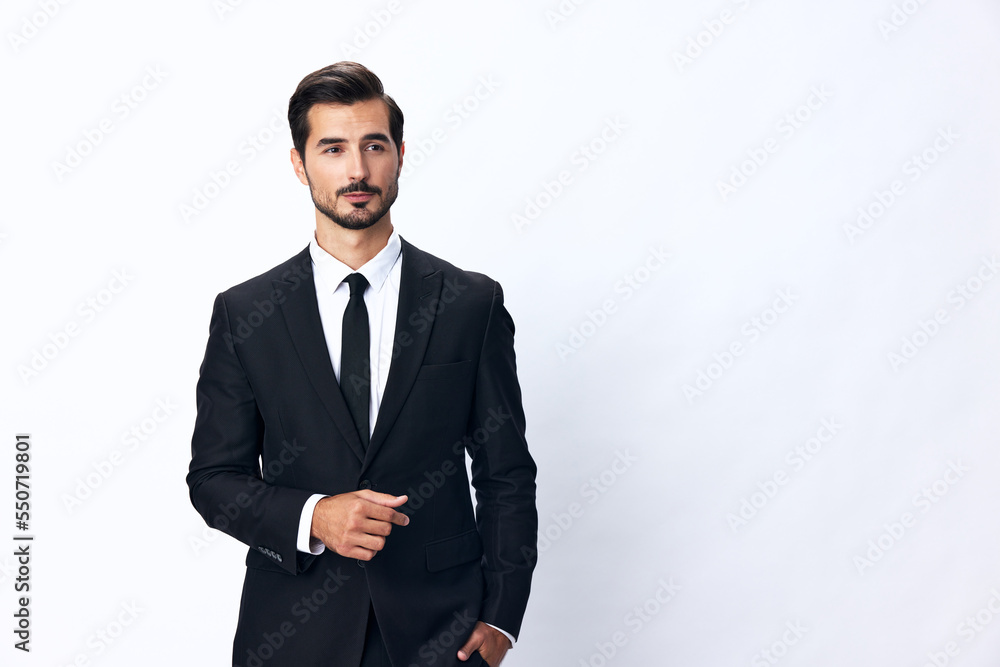 Portrait of a man in an expensive business suit on a white background isolated, copy space. Businessman startup technology Portrait of a man in an expensive business suit on a white background isolated, copy space. Businessman startup technology