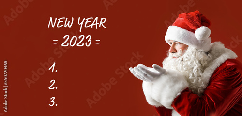 Santa Claus and blank to-do...