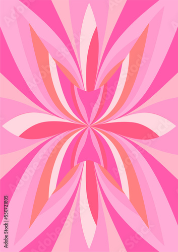 The background image is in pink tones, using shapes to arrange. Composition with gradation used for graphics