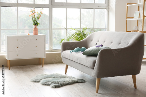 Sofa with sex toys, pillow ...