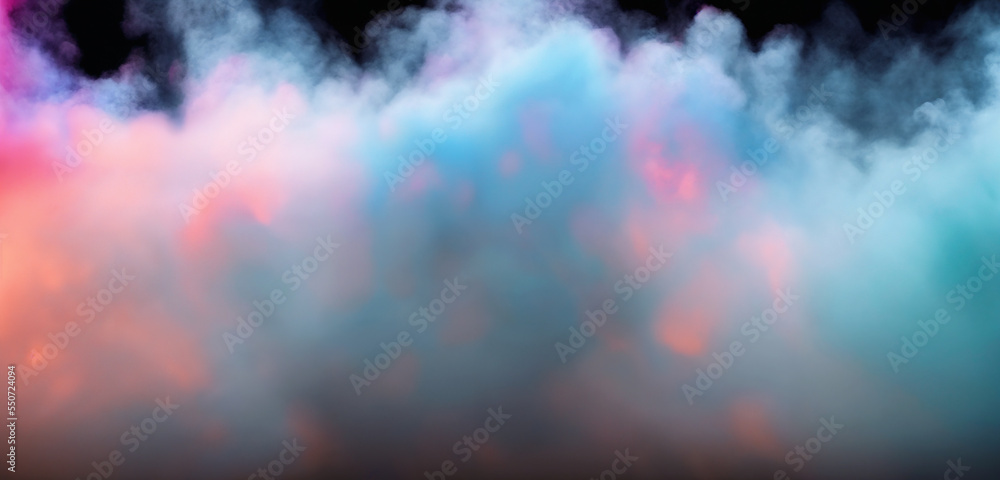 abstract colorful smoke background. Backdrop with copy space for wallpaper, website, banner template, print material, presentation, video and design layout. Graphic element.