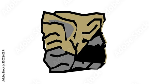 man made stone rock color icon animation photo