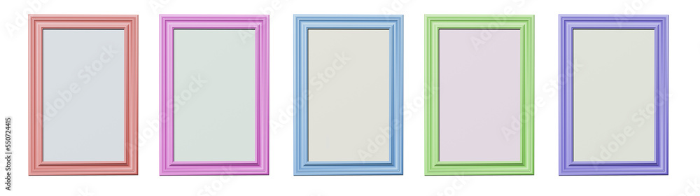 Wooden frame mockup close up on wall, 3d render Wooden frame mockup close up on wall, 3d render