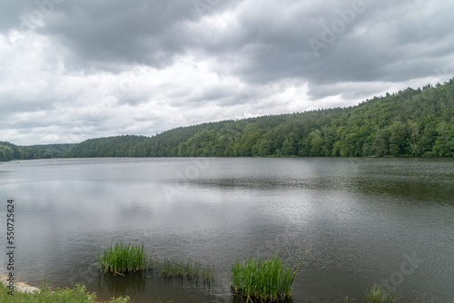 Lapino Water Reservoir at cloudy day.