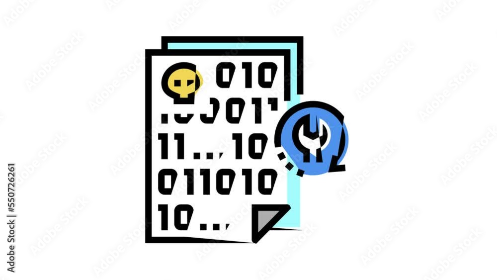 ransomware recovery services color icon animation ransomware recovery services color icon animation