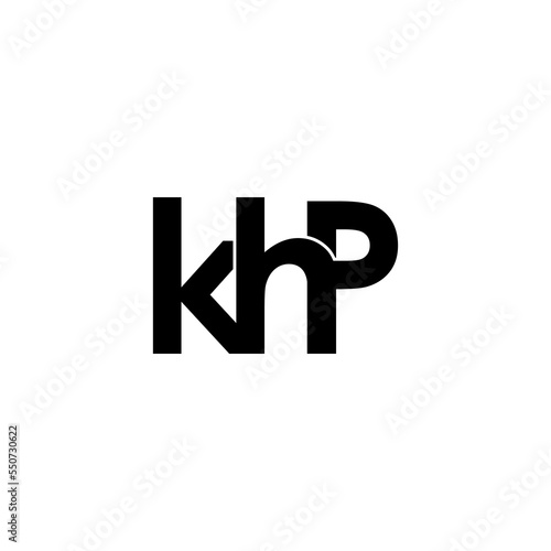 khp letter initial monogram logo design