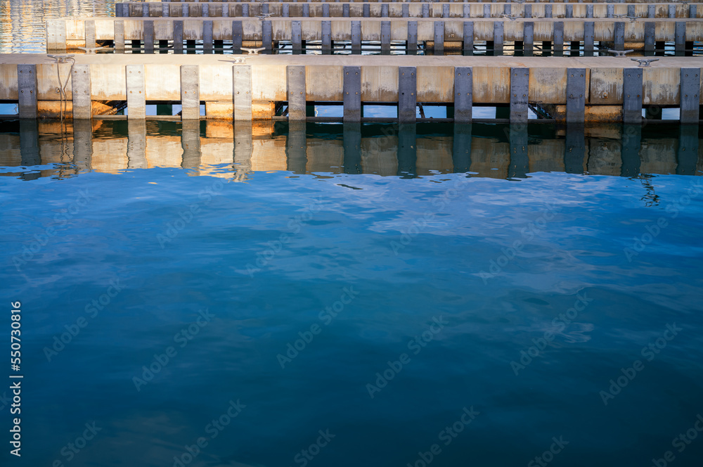 Empty Docks in the Ala Wai Harbor at Waikiki.