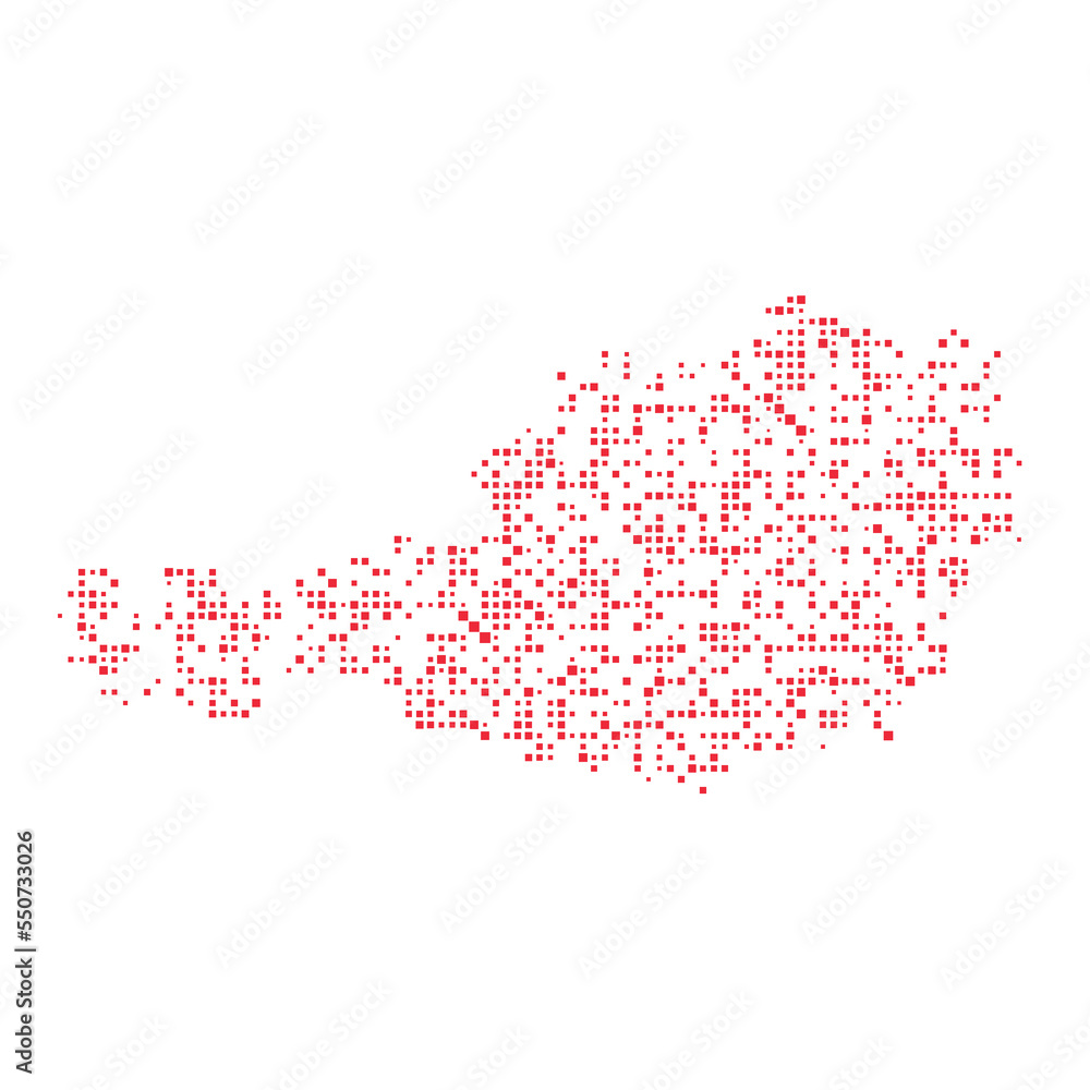 Austria Silhouette Pixelated pattern illustration