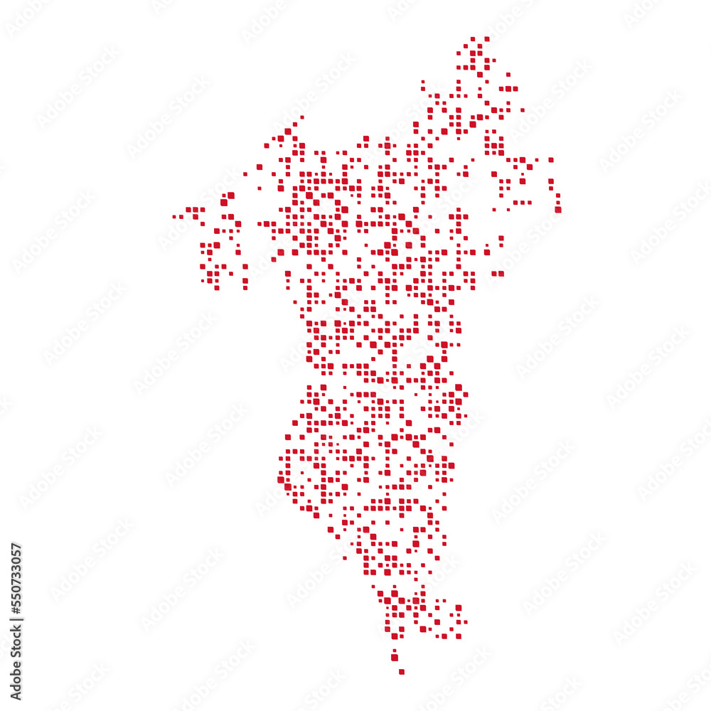 Bahrain Silhouette Pixelated pattern illustration