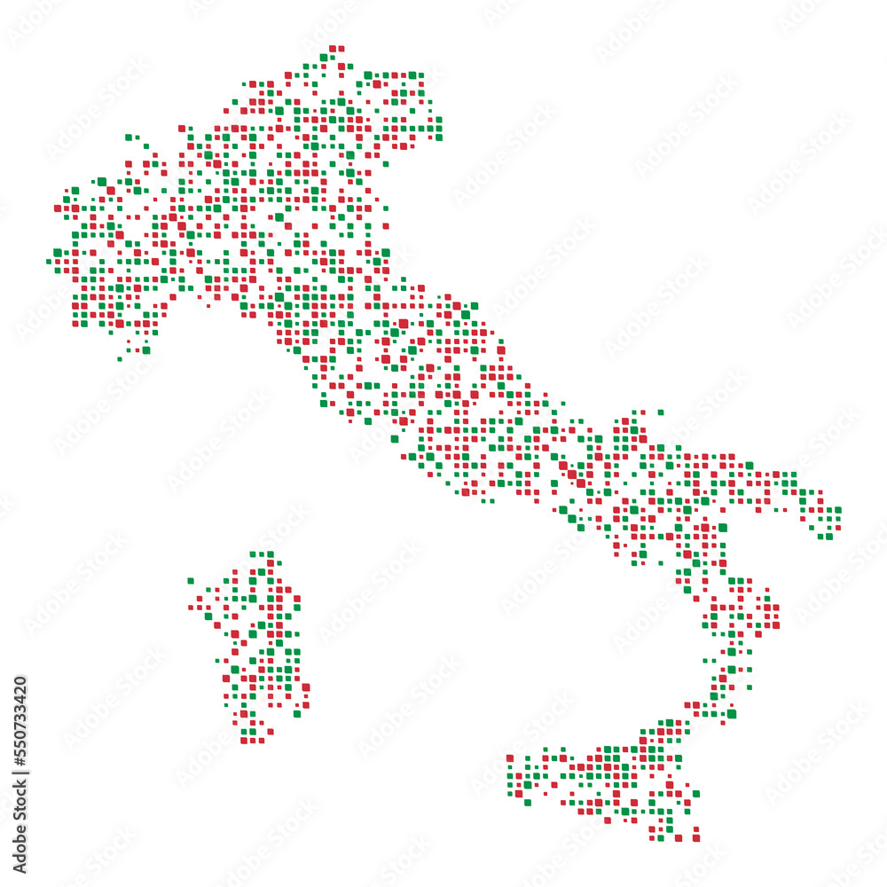 Fototapeta premium Italy Silhouette Pixelated pattern illustration
