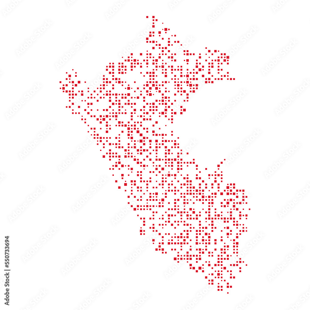 Fototapeta premium Peru Silhouette Pixelated pattern illustration