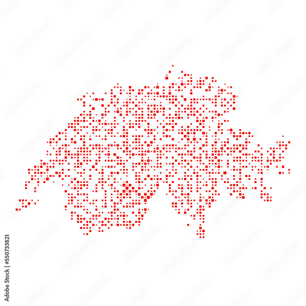 Switzerland Silhouette Pixelated pattern illustration