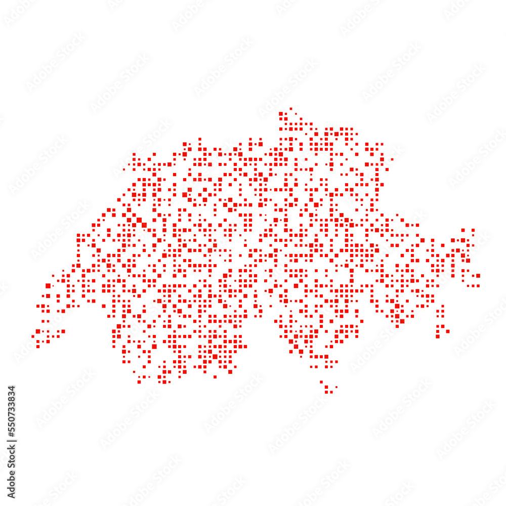 Switzerland Silhouette Pixelated pattern illustration Switzerland Silhouette Pixelated pattern illustration