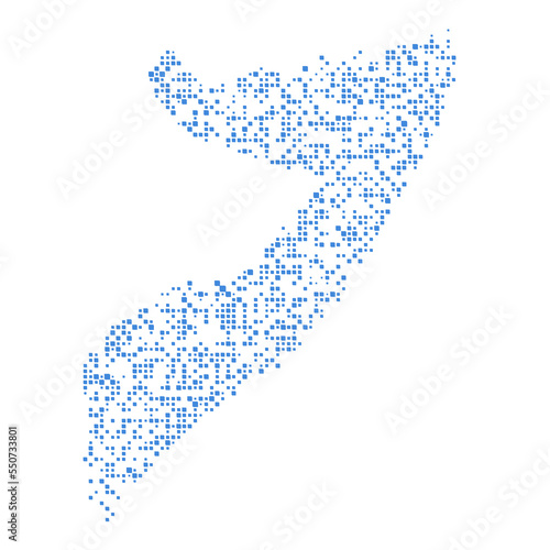 Somalia Silhouette Pixelated pattern illustration