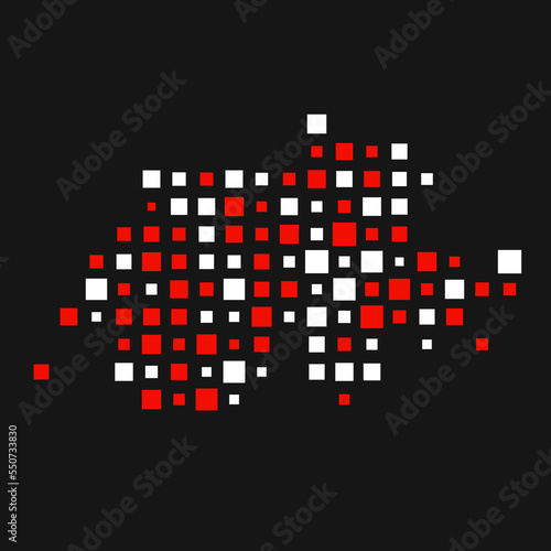 Switzerland Silhouette Pixelated pattern illustration