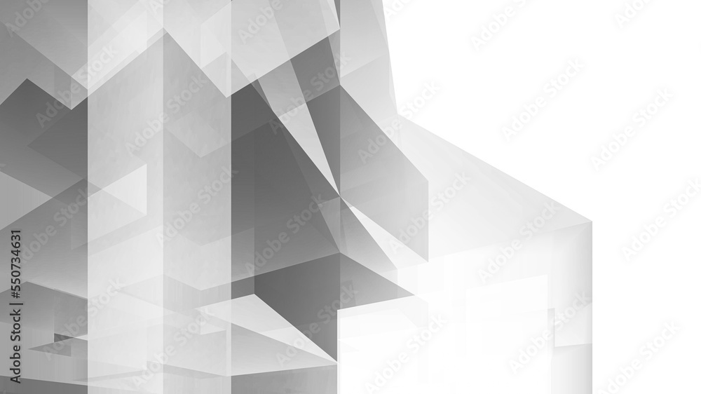 Abstract black and white architectural rendering 3d illustration Abstract black and white architectural rendering 3d illustration