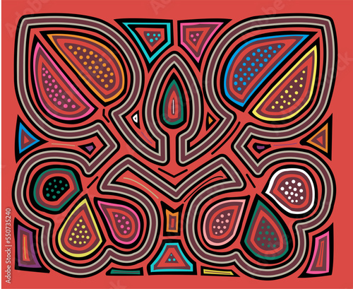 panama mola illustration, svg, 