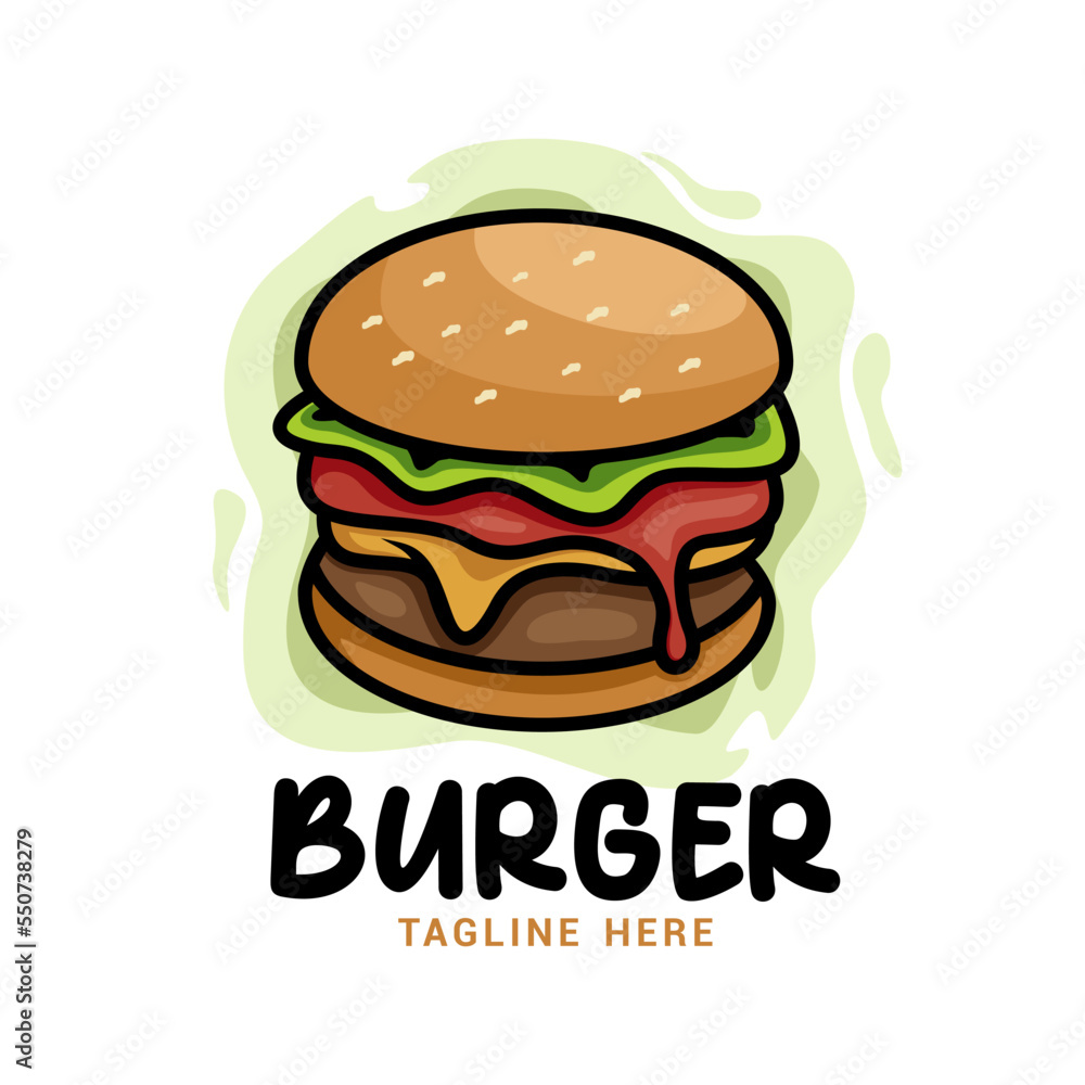 Burger Food Logo Vector Template Burger Food Logo Vector Template