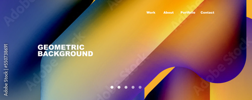 Geometric fluid shapes with liquid colors abstract background. Vector Illustration For Wallpaper, Banner, Background, Card, Book Illustration, landing page