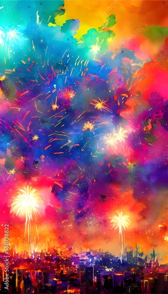 The sky lights up with a bang, followed by another and another. A sea of people stand below, oohing and ahhing at the display above them. The colors are so bright that they almost hurt to look at. The sky lights up with a bang, followed by another and another. A sea of people stand below, oohing and ahhing at the display above them. The colors are so bright that they almost hurt to look at.