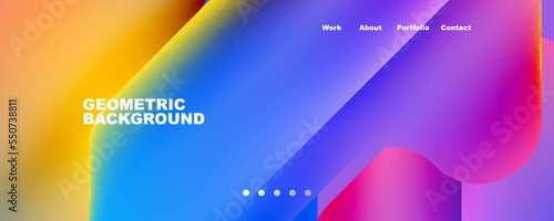 Geometric fluid shapes with liquid colors abstract background. Vector Illustration For Wallpaper, Banner, Background, Card, Book Illustration, landing page