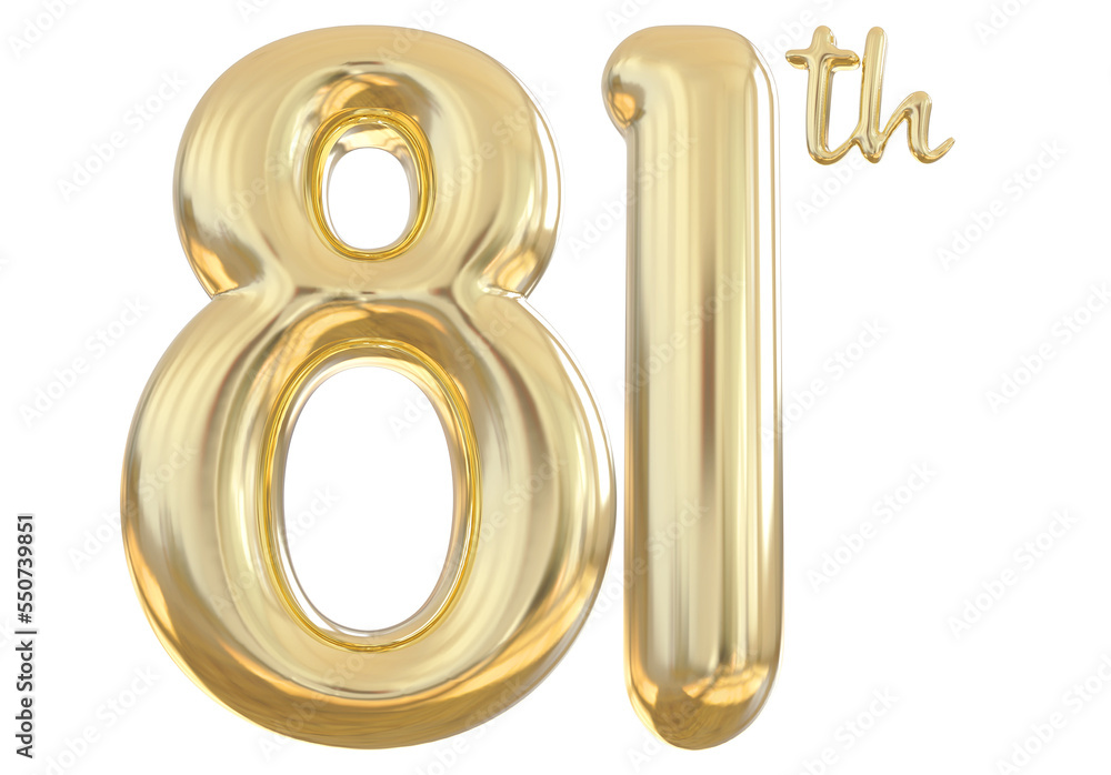 81th anniversary numbers gold celebrate number 81th anniversary numbers gold celebrate number