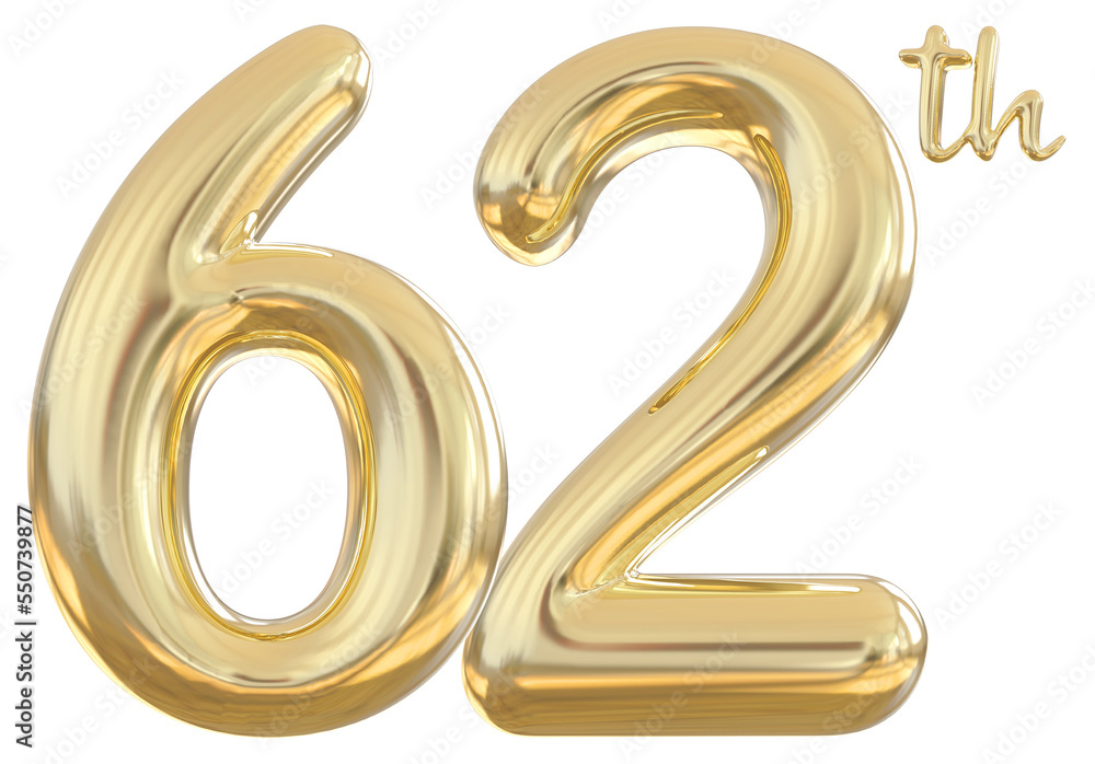 62th anniversary numbers gold celebrate number 62th anniversary numbers gold celebrate number
