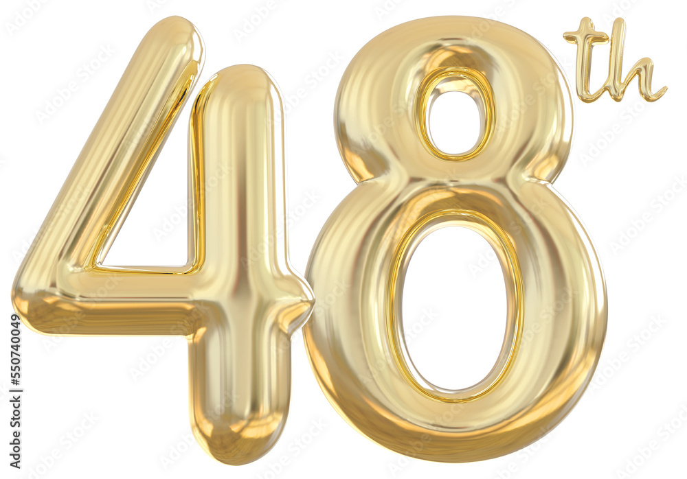 48th anniversary numbers gold celebrate number 48th anniversary numbers gold celebrate number