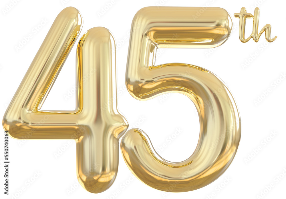 45th anniversary numbers gold celebrate number 45th anniversary numbers gold celebrate number