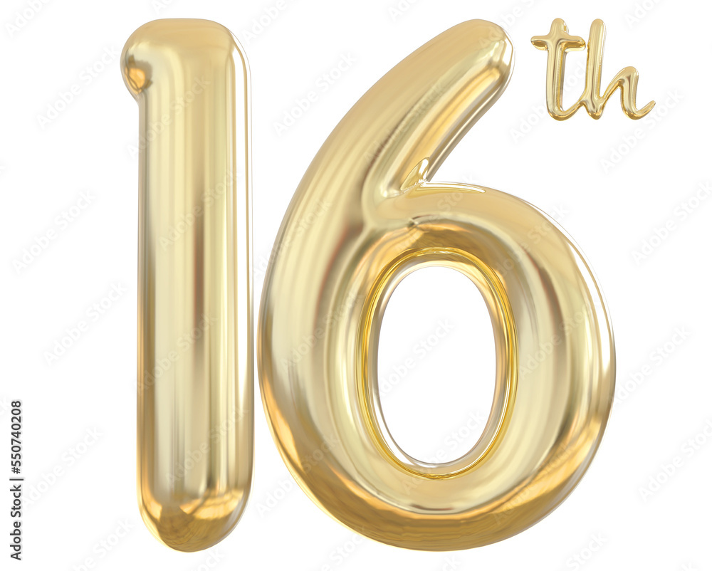 16th anniversary numbers gold celebrate number 16th anniversary numbers gold celebrate number