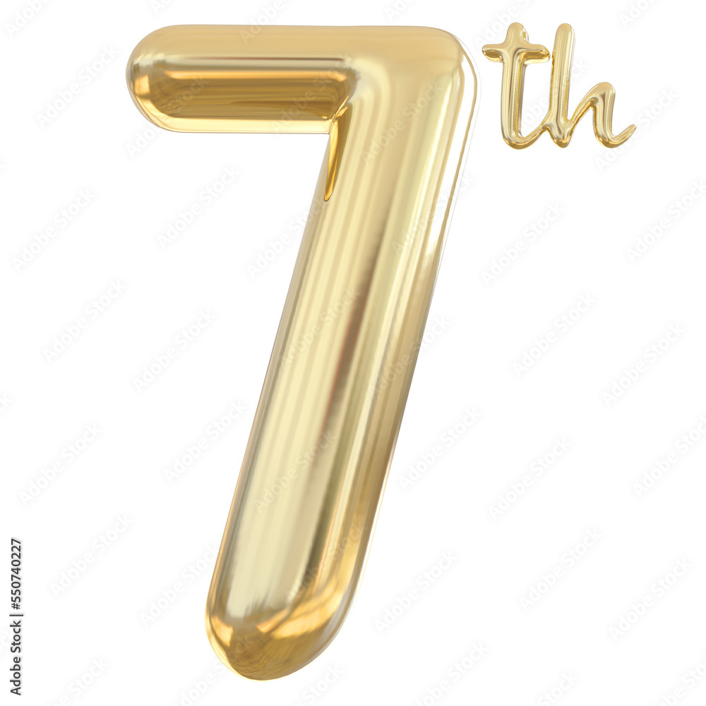7th anniversary numbers gold celebrate number 7th anniversary numbers gold celebrate number