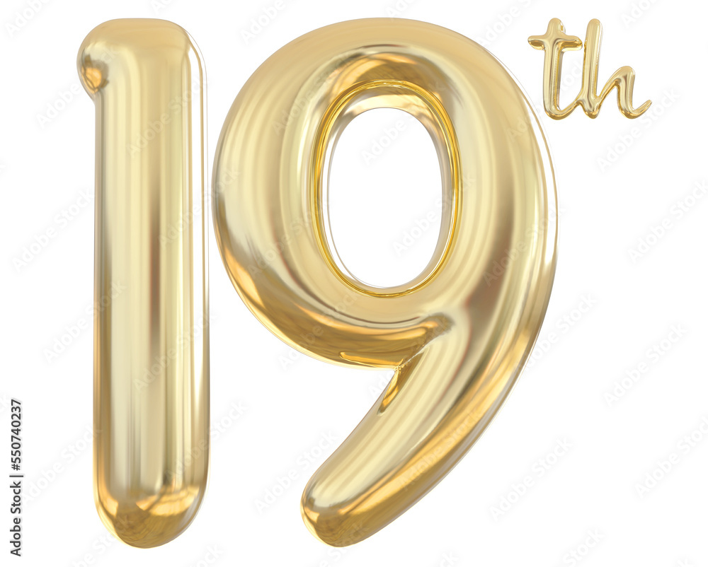 19th anniversary numbers gold celebrate number 19th anniversary numbers gold celebrate number