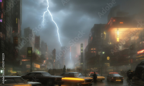 Cyberpunk City Storm 11 © Peter