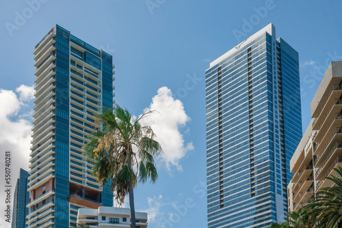 Views of high-rise condos at Miami, Florida under the sky background © Jason