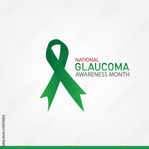 Vector Illustration of National Glaucoma Awareness Month. Simple and Elegant Design